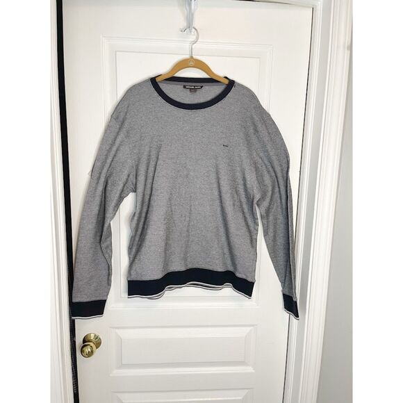 Michael Kors 100% Cotton Knit Crewneck Long Sleeve Pullover Embroidered Sweater - Picture 4 of 12